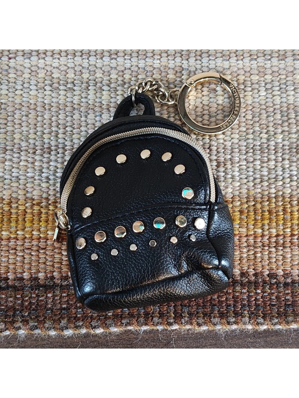 VICTORIA SECRET GOLD STUDS MINI  BACKPACK KEYCHAIN